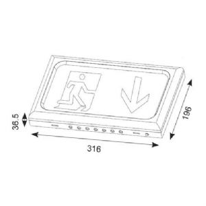ENCORE LED EXIT SIGN SELF TEST MAINTAINED / NON-MAINTAINED 2.6W WHITE