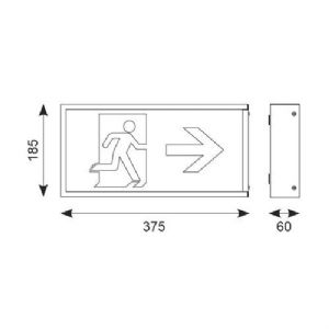WATCHMAN LED EXIT SIGN MAINTAINED / NON-MAINTAINED 3W WHITE
