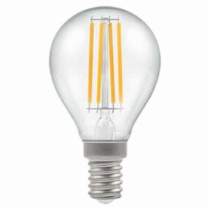 LED Round Filament Clear • 6.5W • 2700K • SES-E14 • Stock Code: 12813