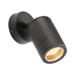 Browse 230V IP65 GU10 35W Adjustable Aluminium Powder-Coated Black Wall Light Code: WALL3LBK