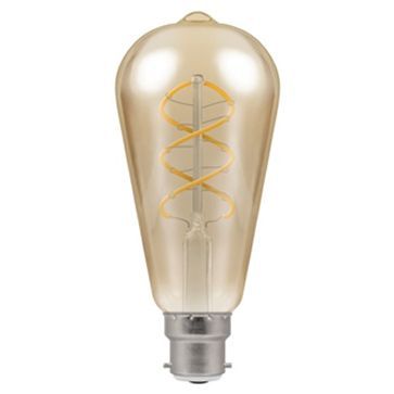 LED ST64 Spiral Filament Antique • Dimmable • 6W • 2200K • BC-B22d • Stock Code: 6591