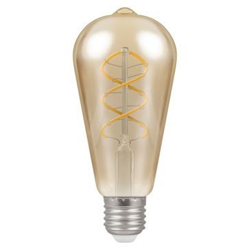 LED ST64 Spiral Filament Antique • Dimmable • 6W • 2200K • ES-E27 • Stock Code: 6607