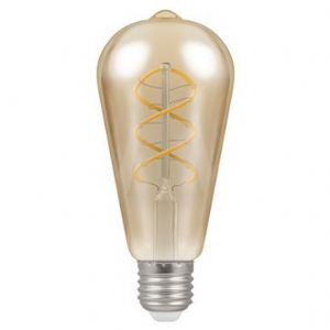 LED ST64 Spiral Filament Antique • Dimmable • 6W • 2200K • ES-E27 • Stock Code: 6607