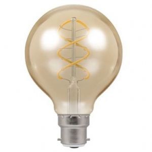 LED G80 Spiral Filament Antique • Dimmable • 6W • 2200K • BC-B22d • Stock Code: 6614