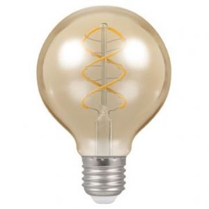 Browse LED G80 Spiral Filament Antique • Dimmable • 6W • 2200K • ES-E27 • Stock Code: 6621