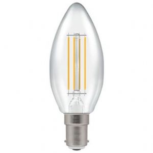 LED Candle Filament Clear • Dimmable • 5W • 2700K • SBC-B15d • 7147