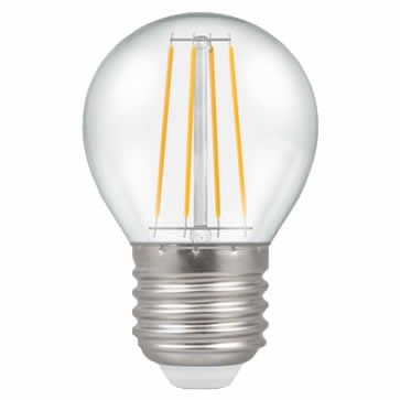 LED Round Filament Clear • Dimmable • 5W • 2700K • ES-E27 • Stock Code: 7239