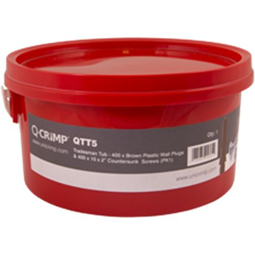 Brown Plugs and 10x2” Screws Trade Tubs