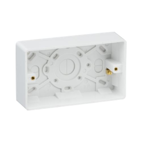 Curved Edge Double 35mm Pattress Box with Earth Terminal Code: CU1800