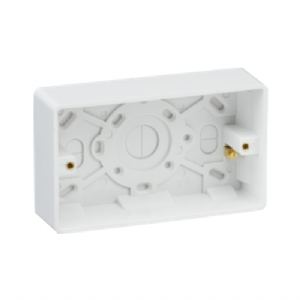 Browse Curved Edge Double 35mm Pattress Box with Earth Terminal Code: CU1800
