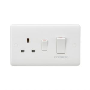 Browse Curved Edge White Plastic 45A Switches