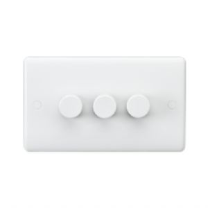 Browse Curved Edge White Plastic Dimmer Switches