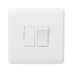Browse Curved Edge White Plastic Fused Spur Units