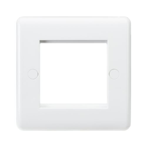 Curved Edge White Plastic Modular Faceplates