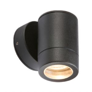 Browse IP65 Aluminium Powder Coated Black Fixed GU10 35 Watt Fitting Code: WALL1LBK