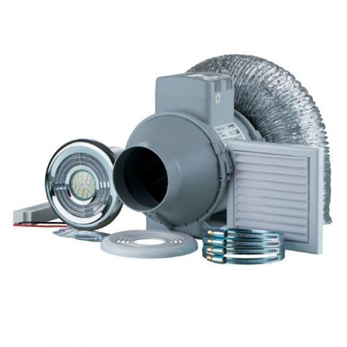 Blauberg Turbo Bathroom Shower Fan Kit 100mm with Timer & LED Light Code: KIT-TURBO-E-100-T-LED