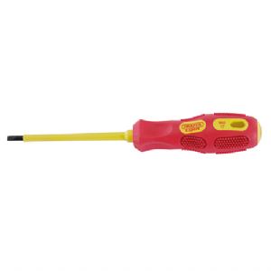 Browse VDE Approved Fully Insulated Plain Slot Screwdriver, 4.0 X 100mm (Display Packed)