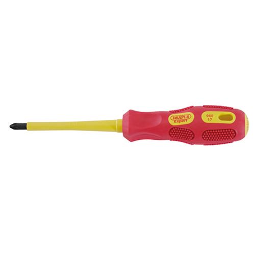 VDE Approved Fully Insulated PZ TYPE Screwdriver, No.2 X 100mm (Display Packed)